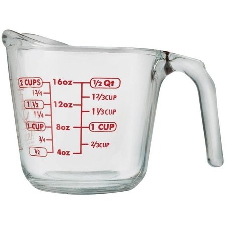 ANCHOR HOCKING 551770L13 Measuring Cup, Glass, Clear 551770L20